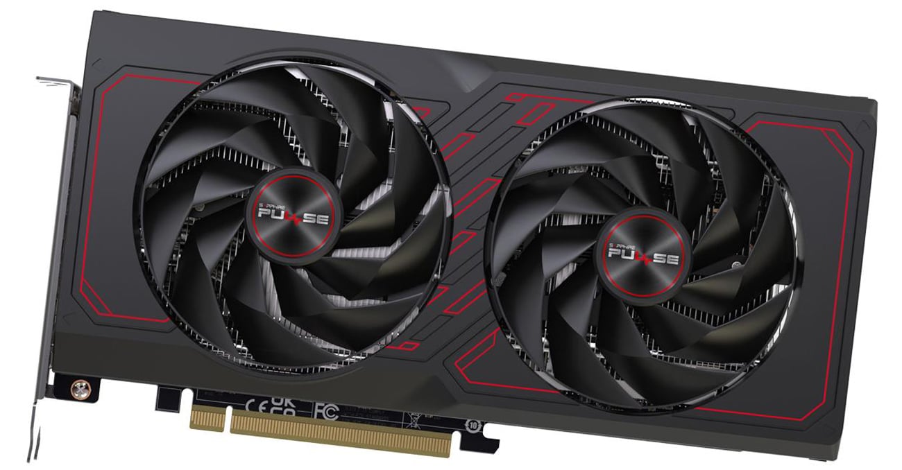 Karta graficzna Sapphire Radeon RX 7600 XT PULSE 16 GB GDDR6 - Widok od przodu