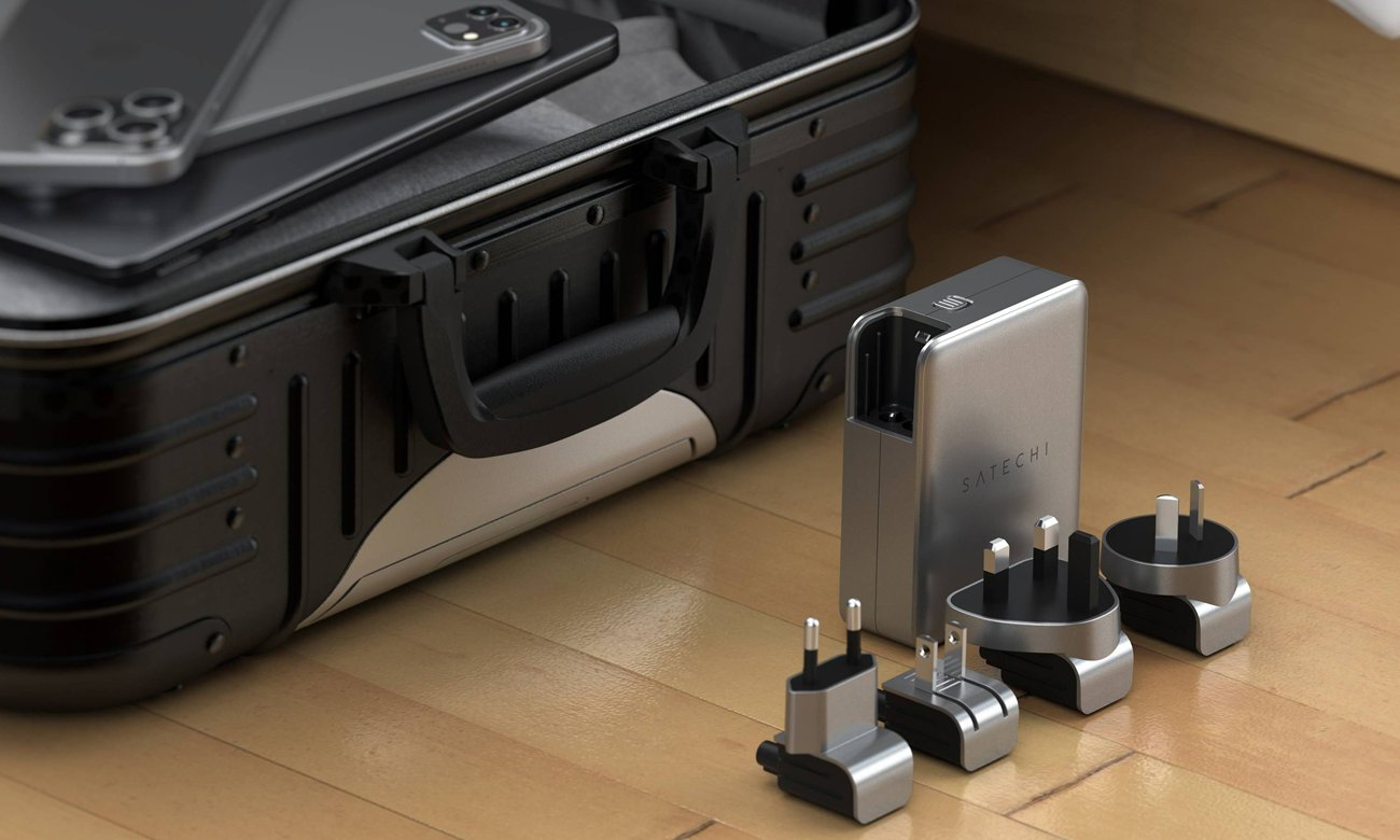 Ładowarka Satechi 145W Travel Charger wymienne końcówki