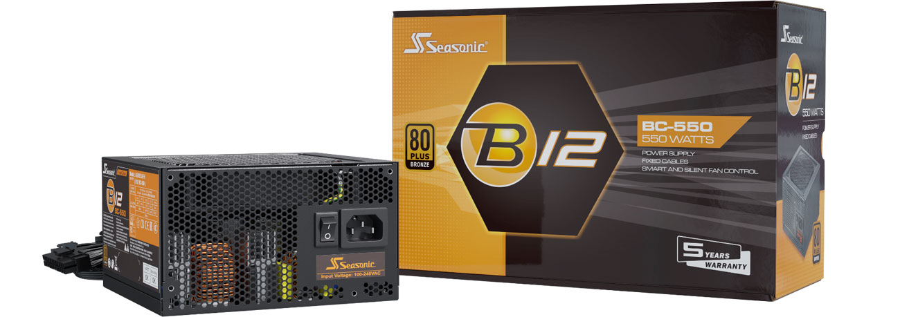 Seasonic B12 550 W 80 Plus Bronze zasilacz box