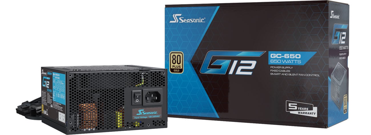 Seasonic G12 650 W 80 Plus Gold zasilacz box