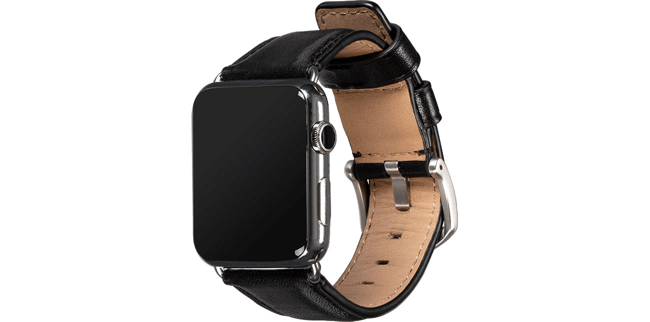 Sena Skórzany Pasek do Apple Watch 42/44mm czarny SXD013NPUS