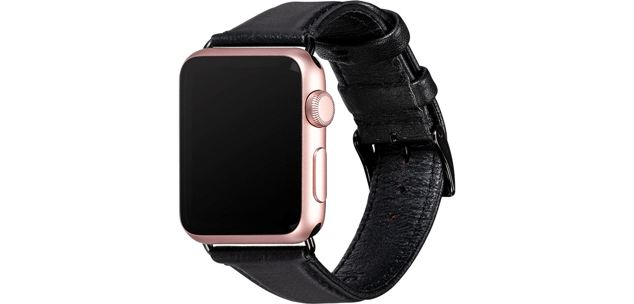Sena Skórzany Pasek do Apple Watch 38/40mm czarny SXD014NPUS