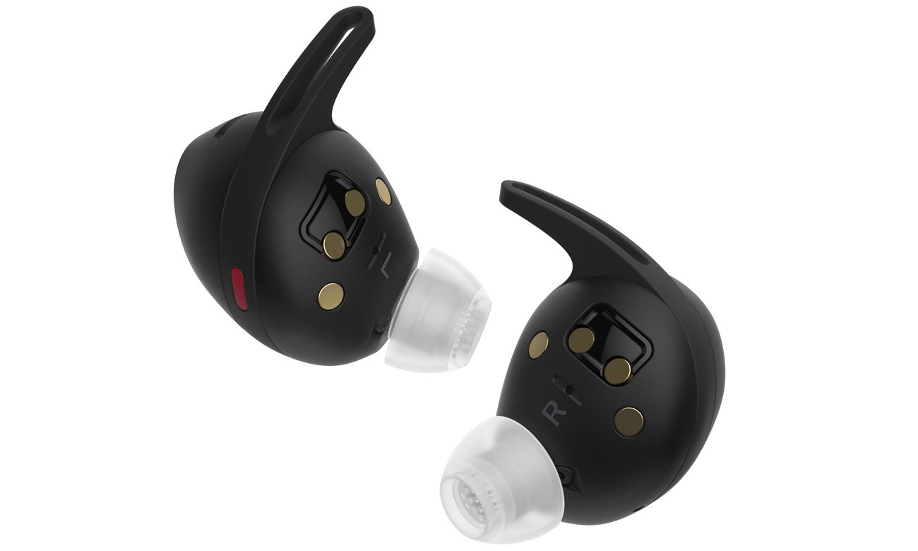 Słuchawki bezprzewodowe Sennheiser MOMENTUM Sport Czarne - Widok lewej i prawej słuchawki