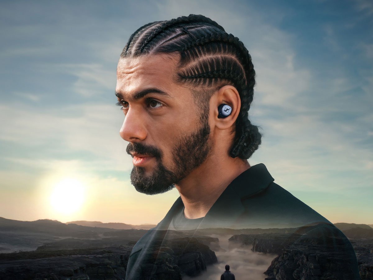 Sennheiser MOMENTUM True Wireless 4 Denim - Grafika lifestyle