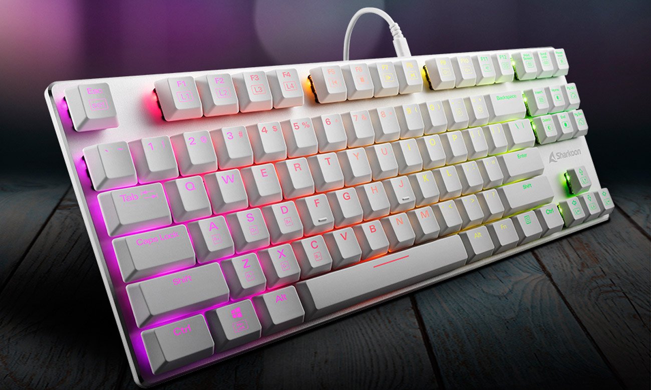 Sharkoon PureWriter TKL widok z góry pod kątem