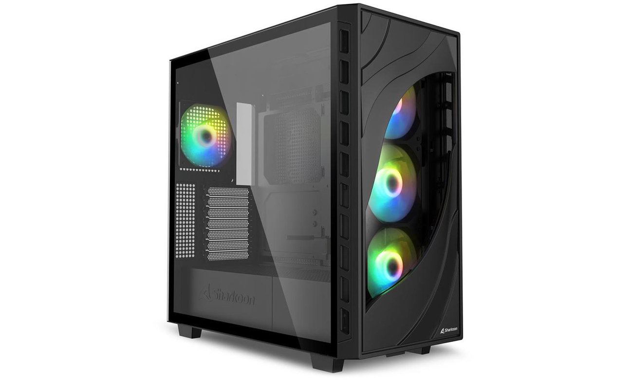 PC-Gehäuse Sharkoon Rebel C80G RGB Black