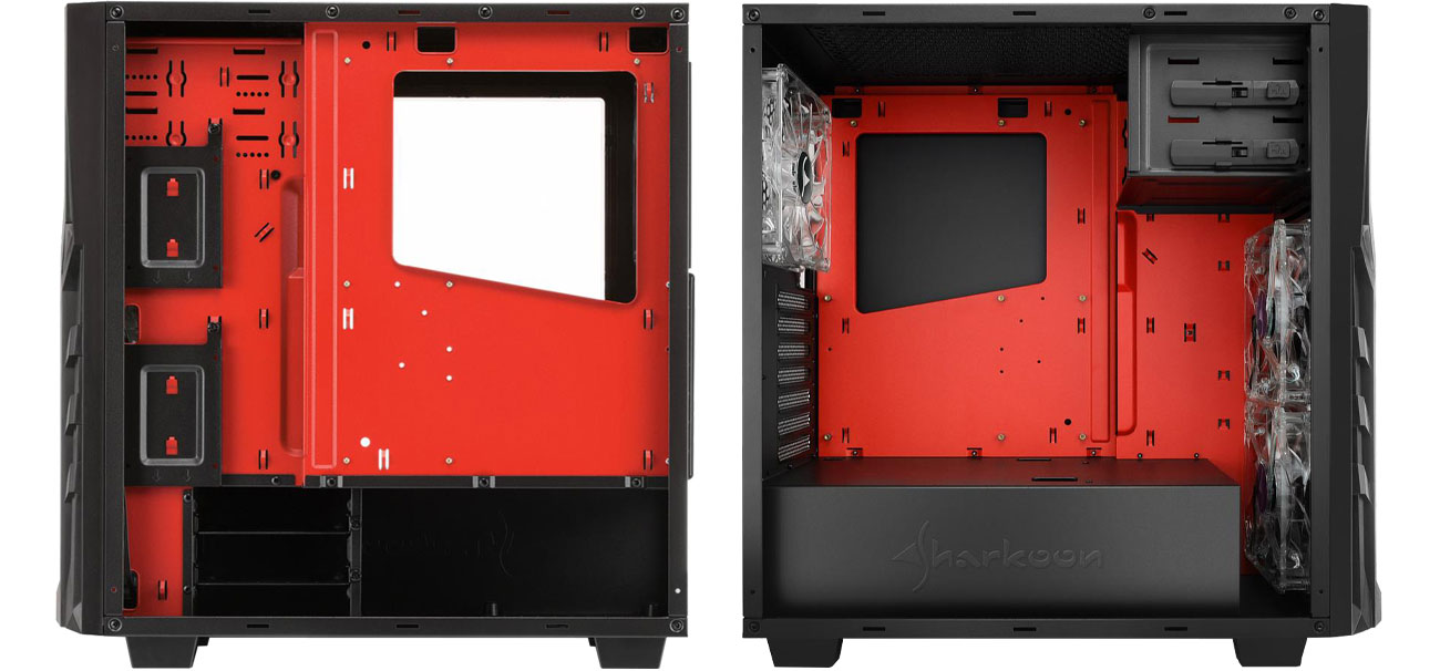 Sharkoon DG7000 Red Wnętrze