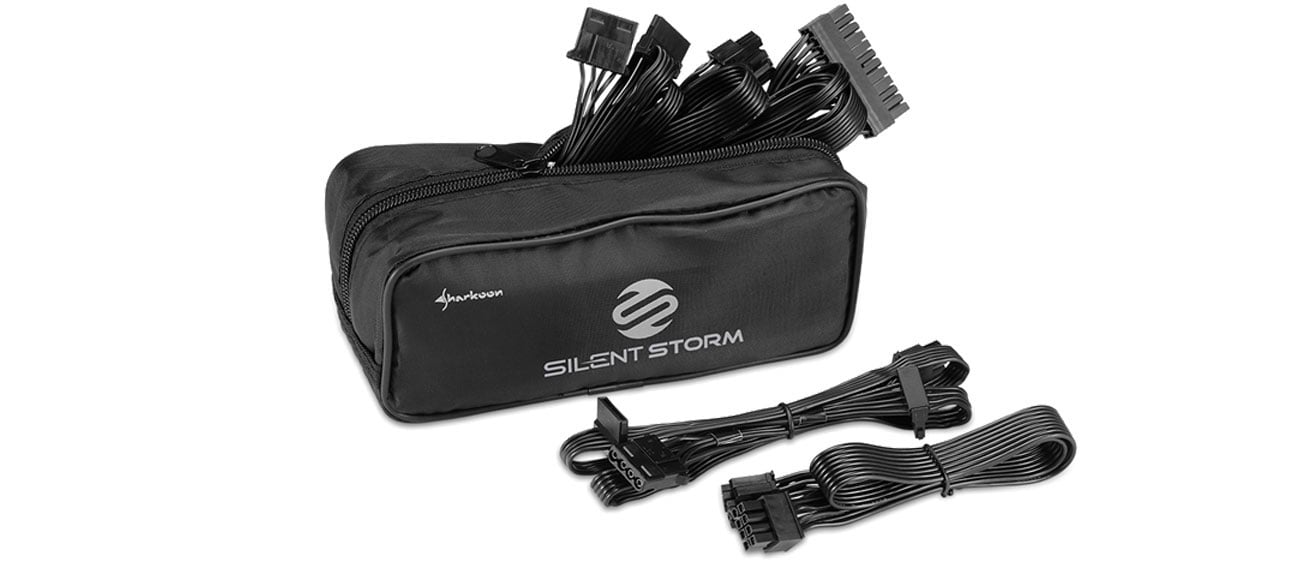 Zasilacz SilentStorm Icewind Black Pół-modularne okablowanie