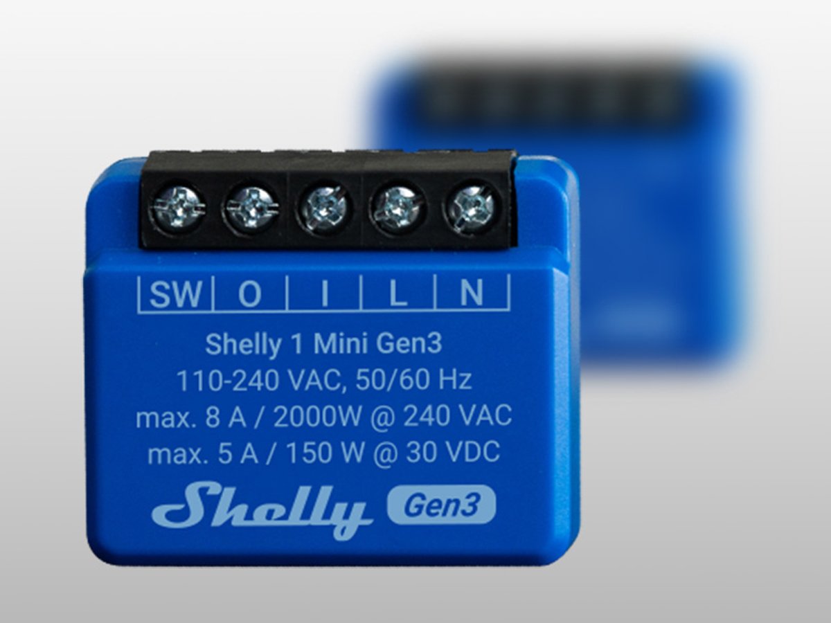 Sterownik Shelly 1 Mini Gen3 - Grafika z tłem