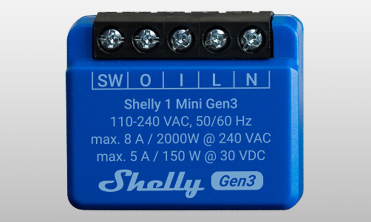 Sterownik Shelly 1 Mini Gen3 - Grafika z tłem