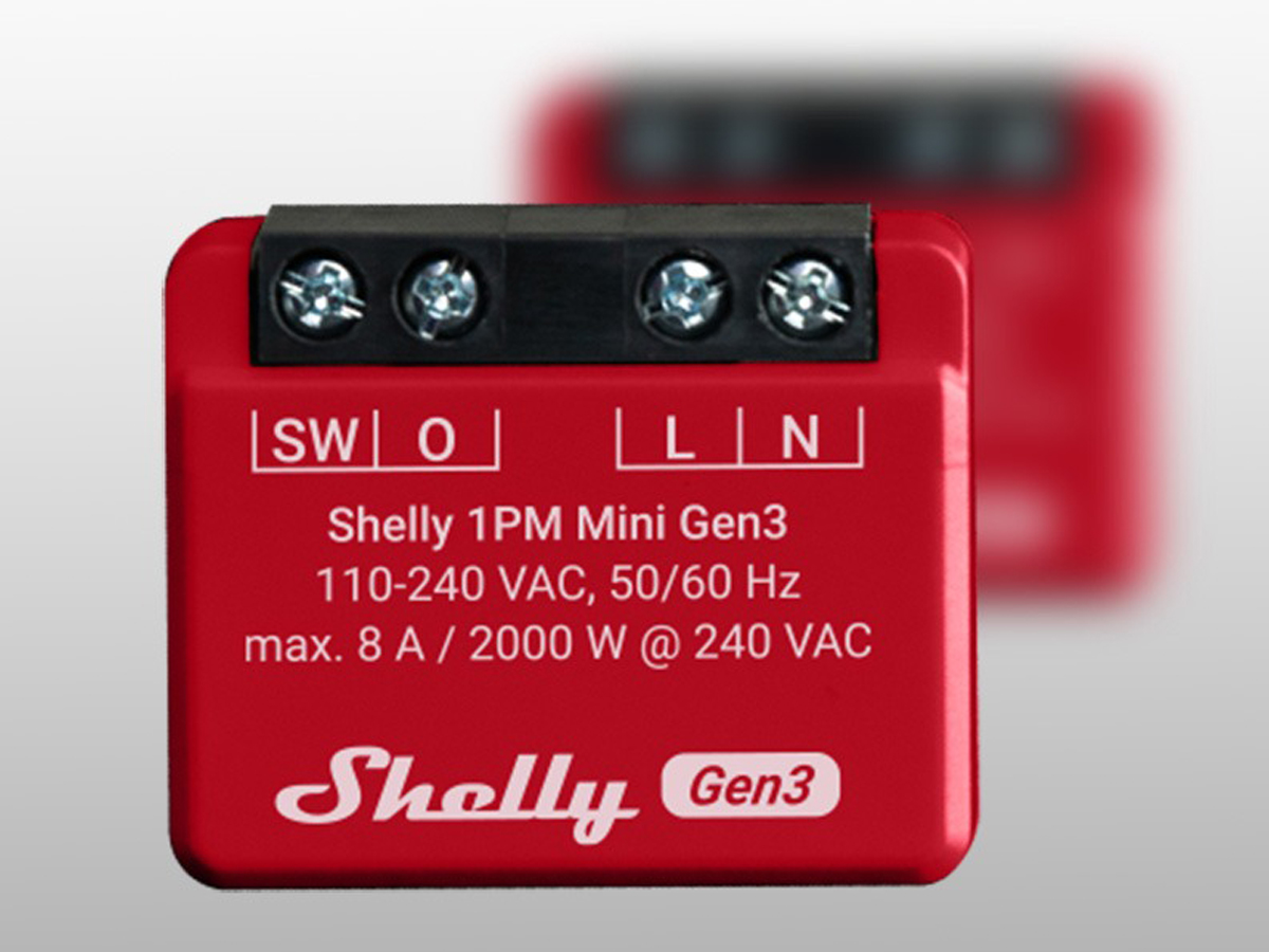 Sterownik Shelly 1PM Mini Gen3 - Grafika z tłem
