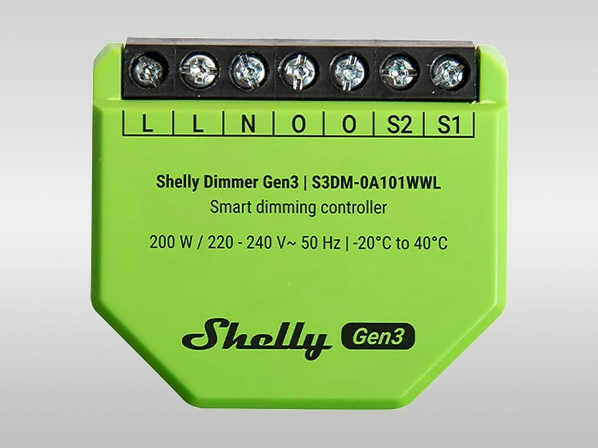 Shelly Ściemniacz światła WiFi Dimmer Gen3 parametry