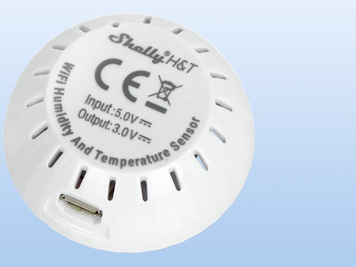 Adapter USB Shelly do czujnika temperatury H&T biały