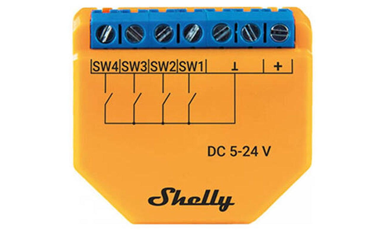 Kontroler/aktywator scen Shelly PLUS i4 DC WIFI, napięcie 5-24V DC