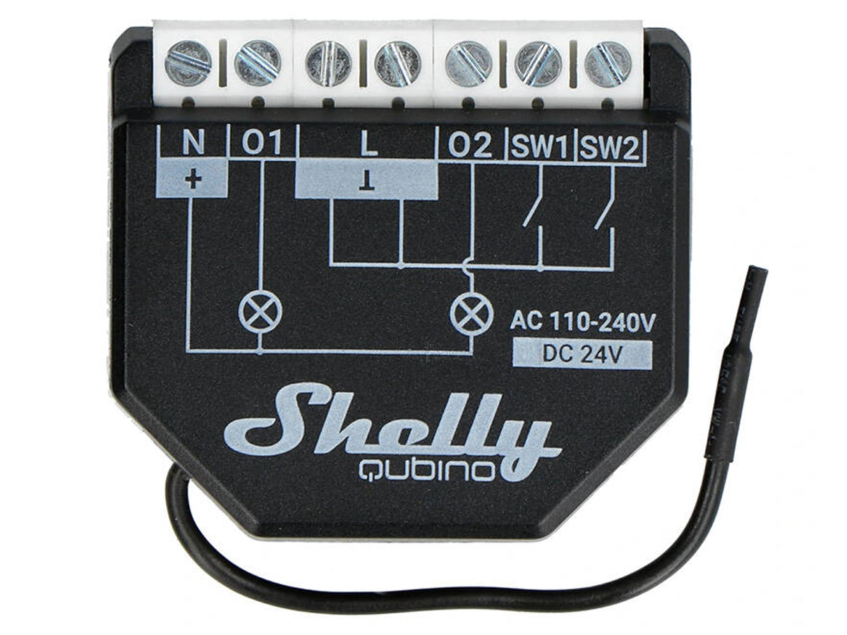 Sterownik Shelly Qubino Wave2PM - Widok od przodu