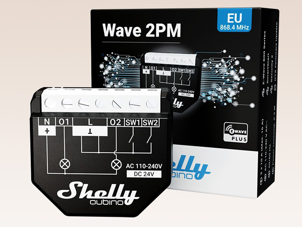 Sterownik Shelly Qubino Wave2PM - Grafika z tłem