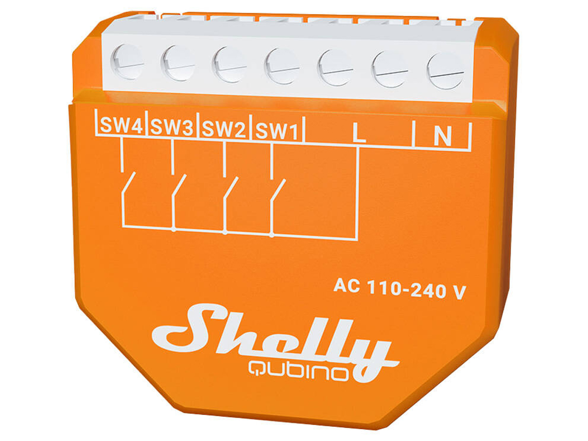 Sterownik Shelly Qubino Wave i4 - Widok od przodu pod kątem