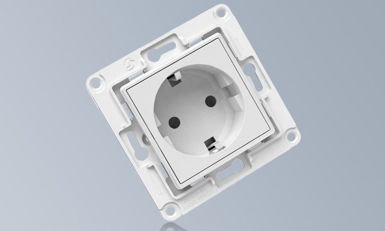 Inteligentne gniazdko ścienne Shelly Wall Socket Białe - Grafika z tłem