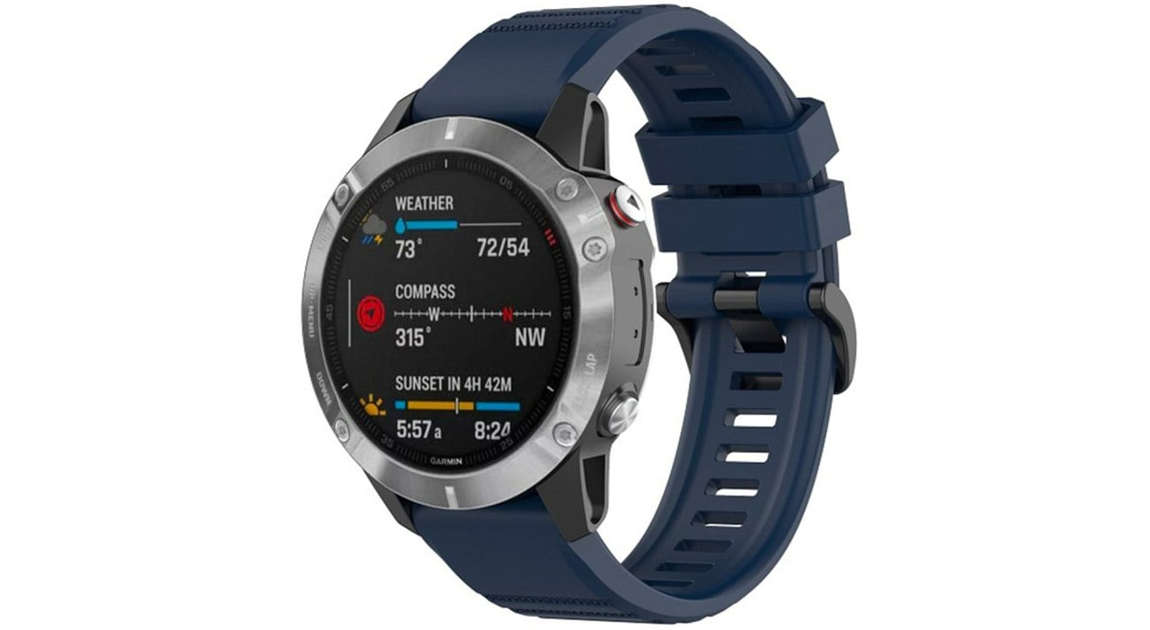 Pasek FIXED Silicone Strap do Garmin Fenix QuickFit blue (22mm)