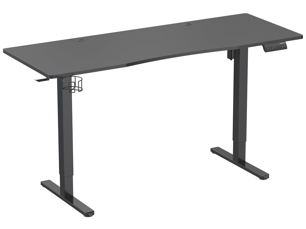 Biurko elektryczne Silver Monkey ED-160 Black - Widok od przodu pod kątem