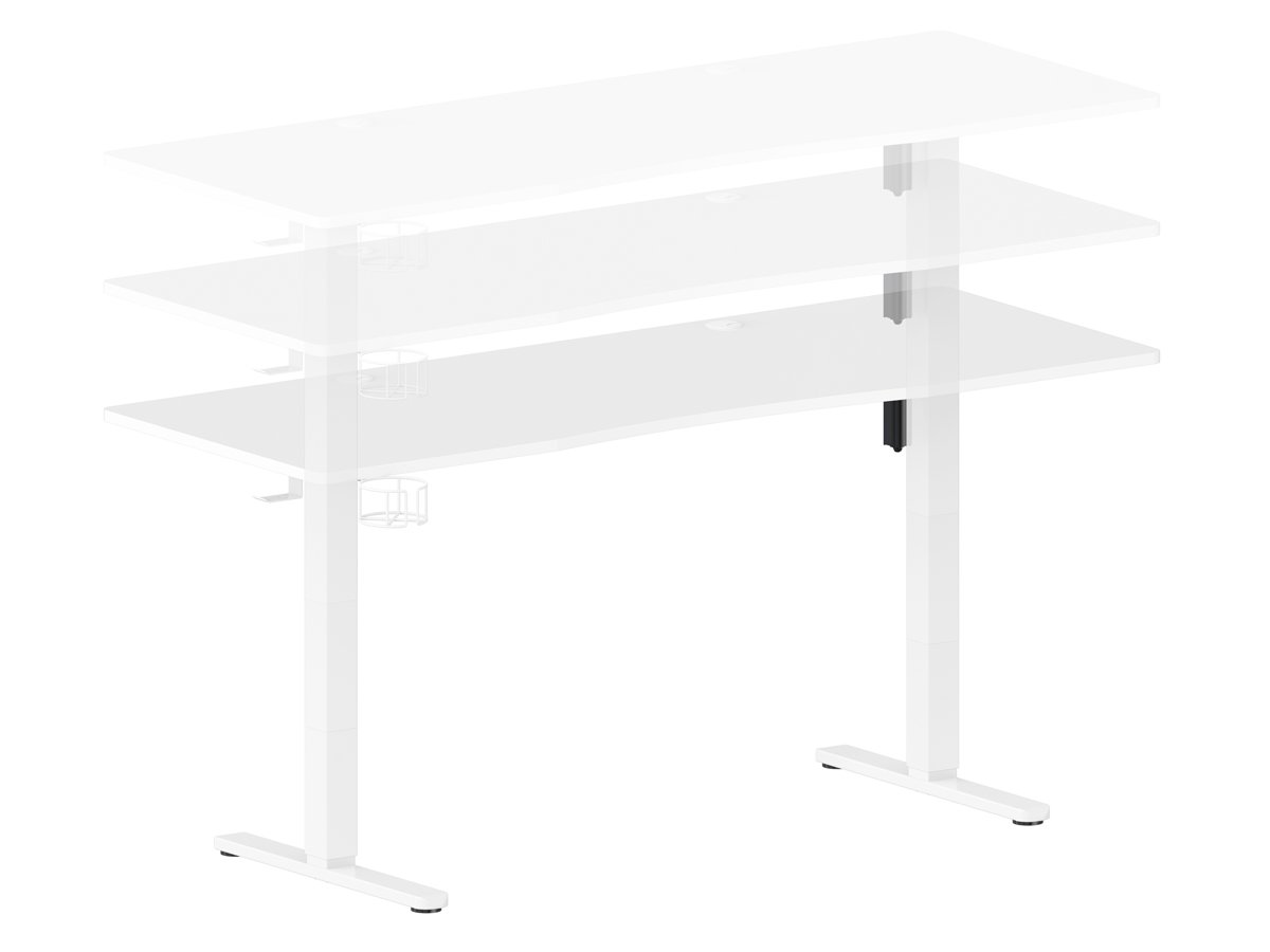 Biurko elektryczne Silver Monkey ED-160 White - Elektryczna regulacja wysokości