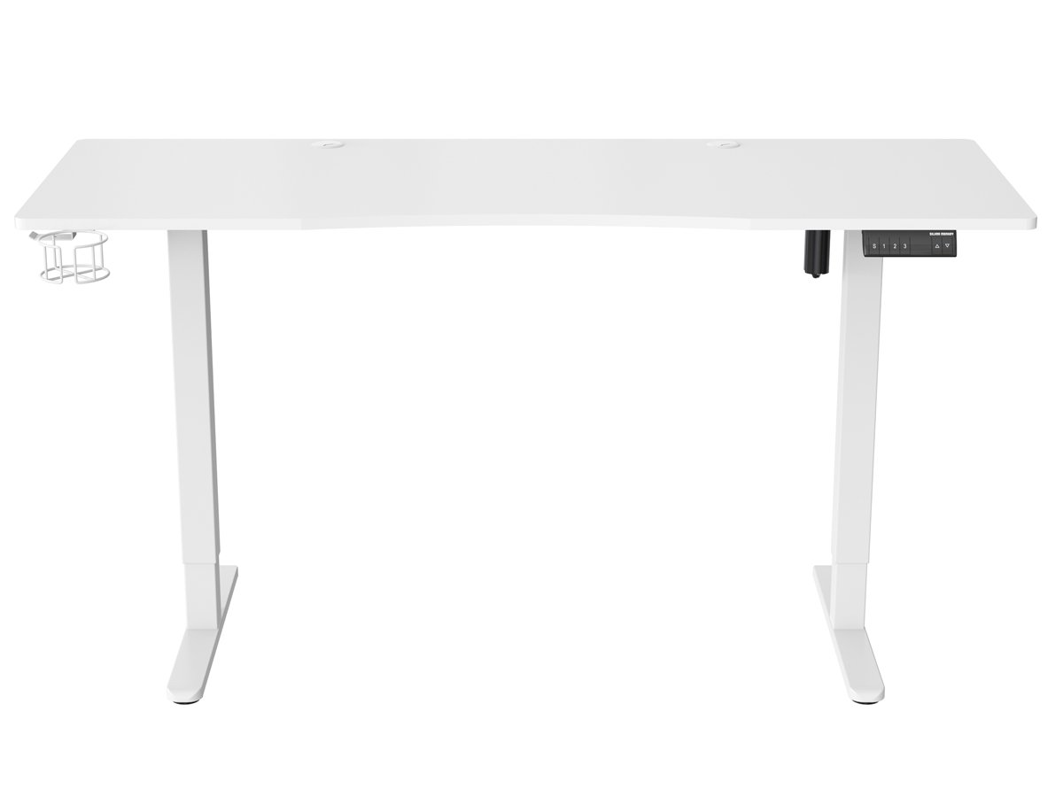 Biurko elektryczne Silver Monkey ED-160 White - Widok od przodu