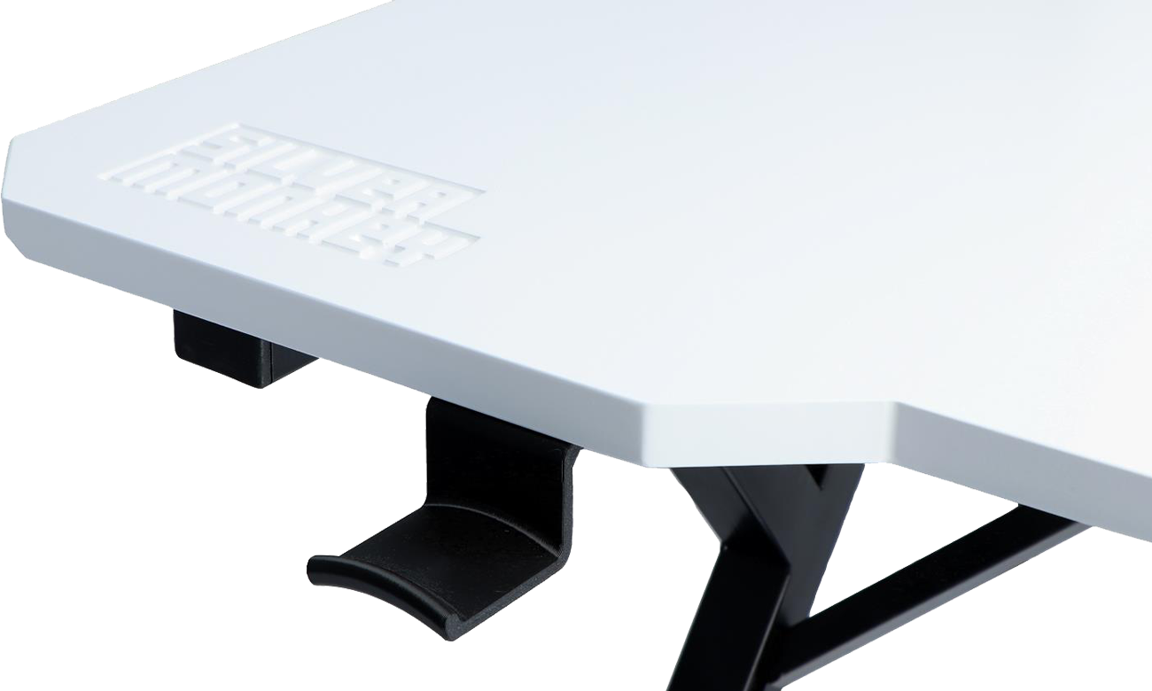 Biurko gamingowe Silver Monkey GD-120 RGB Białe - Zbliżenie na blat