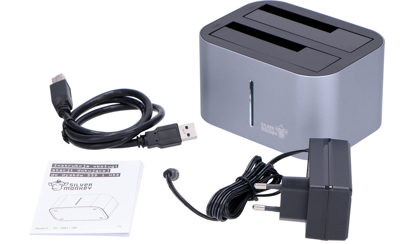 Silver Monkey Stacja dokująca 2x HDD 2.5''/3.5'' DC-001-SM