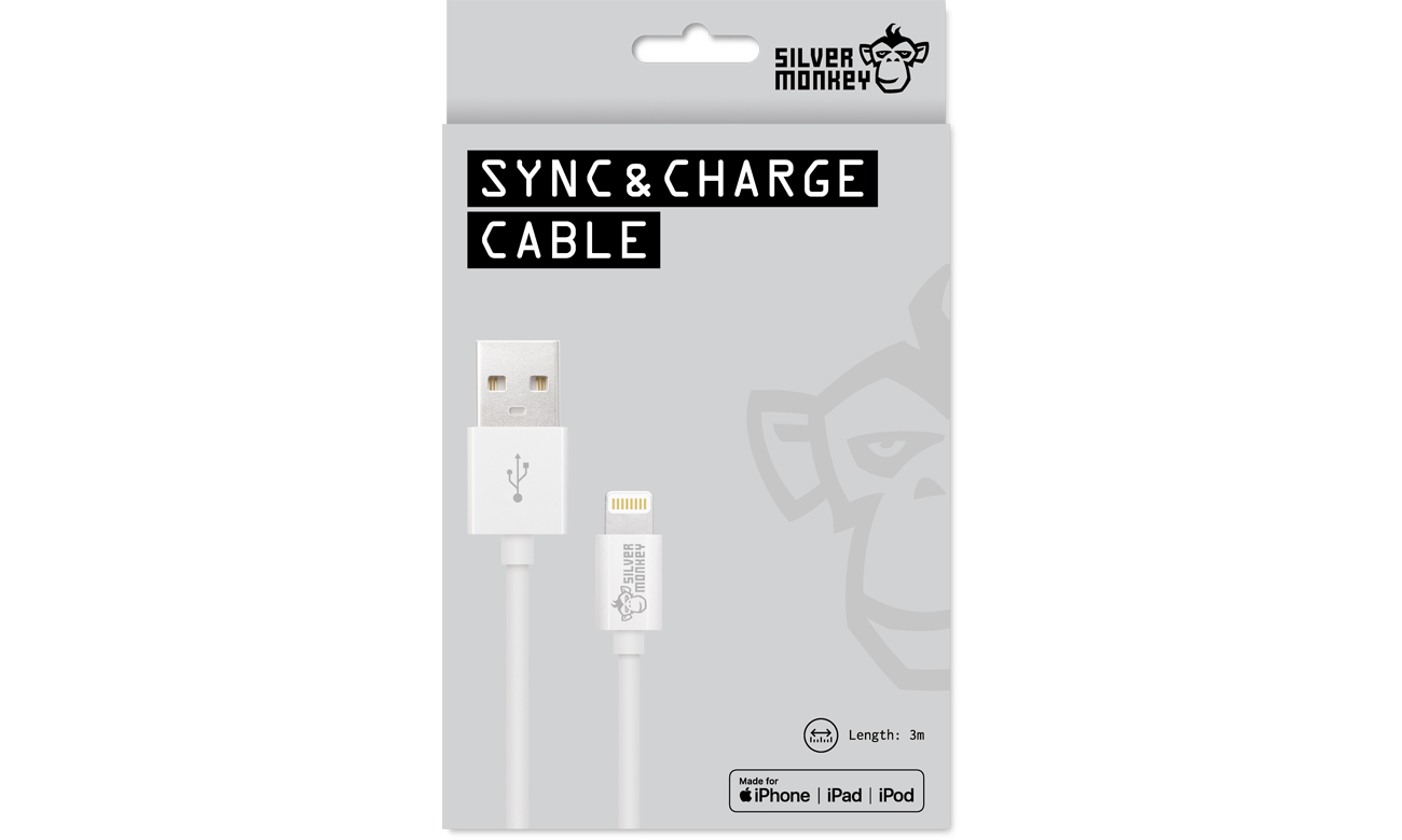 Silver Monkey Kabel Lighting MFI 3m Opakowanie
