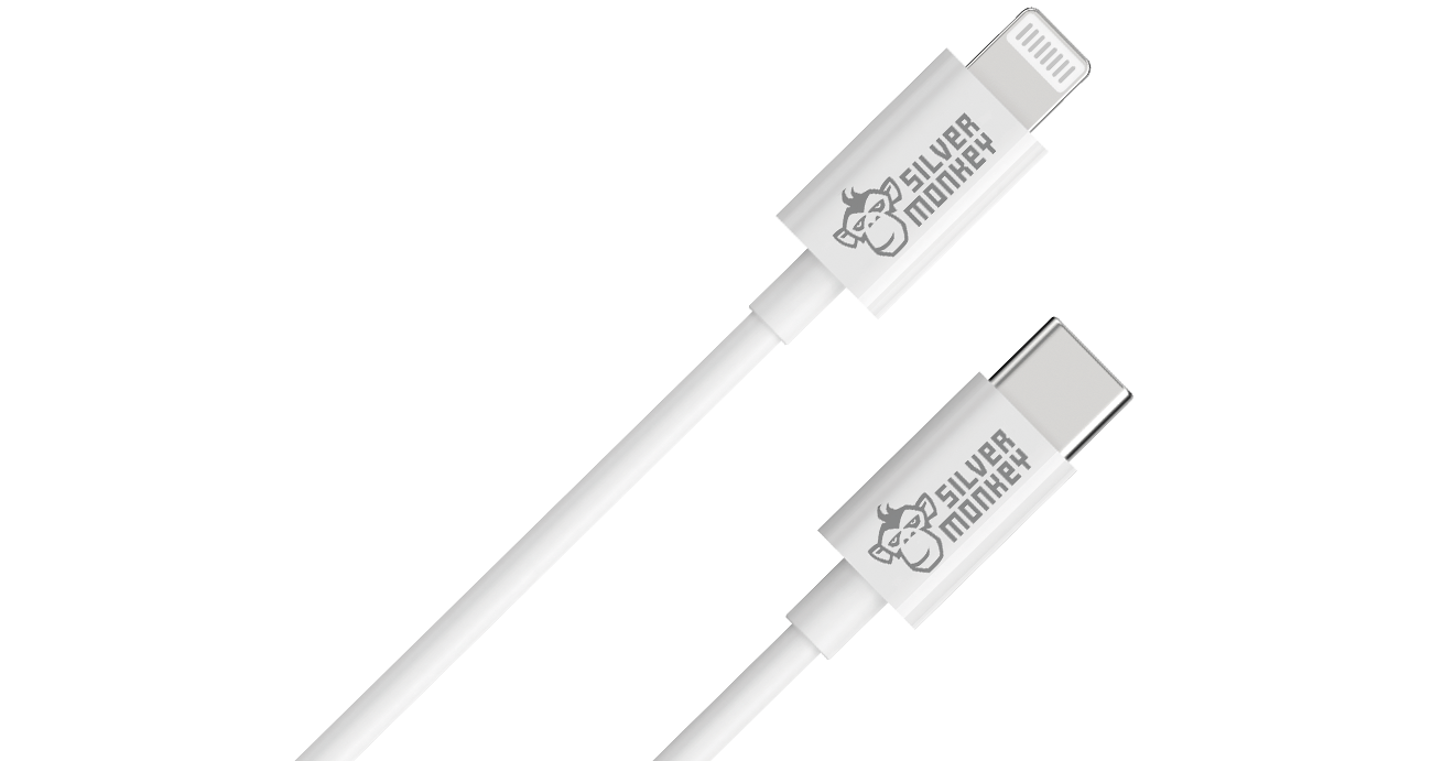 Kabel Silver Monkey USB-C - Lightning - Widok ogólny