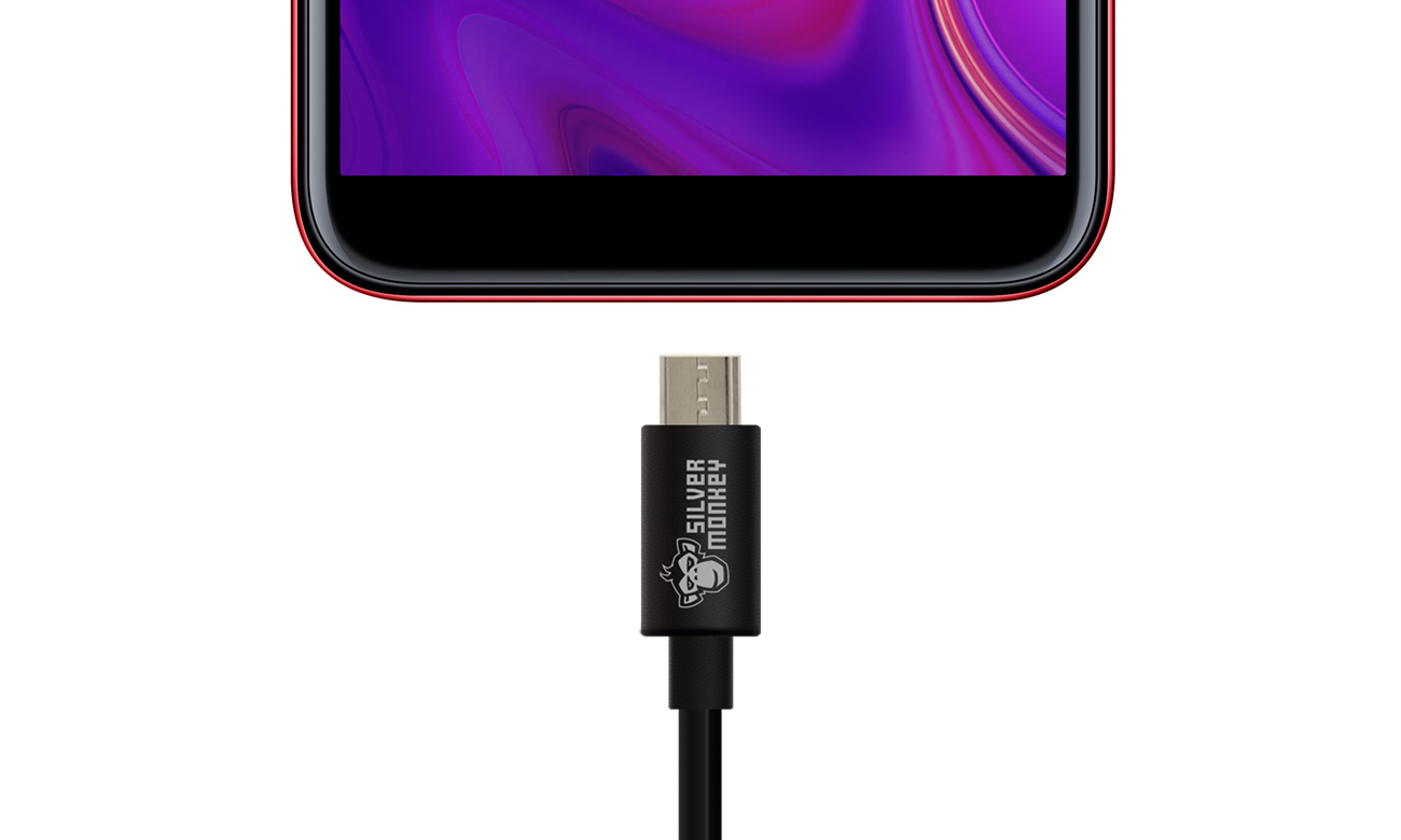 Silver Monkey Kabel Micro USB SM 1,2m z telfonem