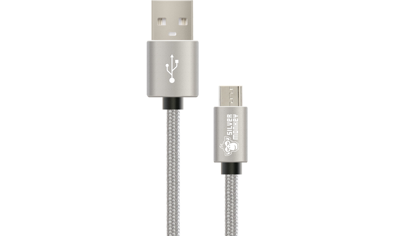 Silver Monkey Kabel Micro USB SM 1,5m złącza