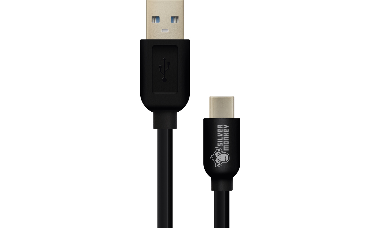 Silver Monkey Kabel Type-C USB 3.0 1,2m złącza