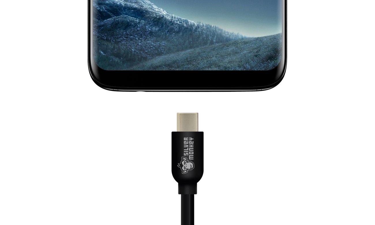 Silver Monkey Kabel Type-C USB 3.0 2m z telefonem