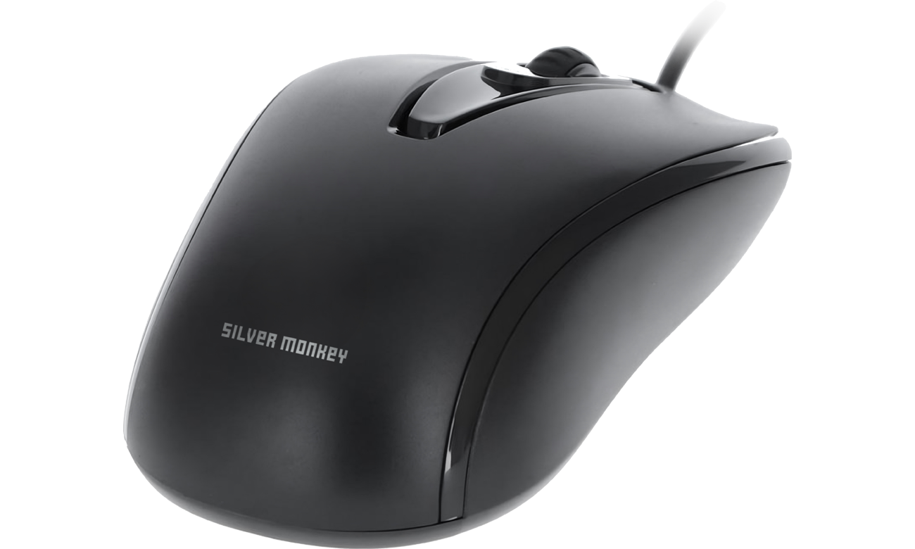Myszka Wired Optical Mouse Silver Monkey