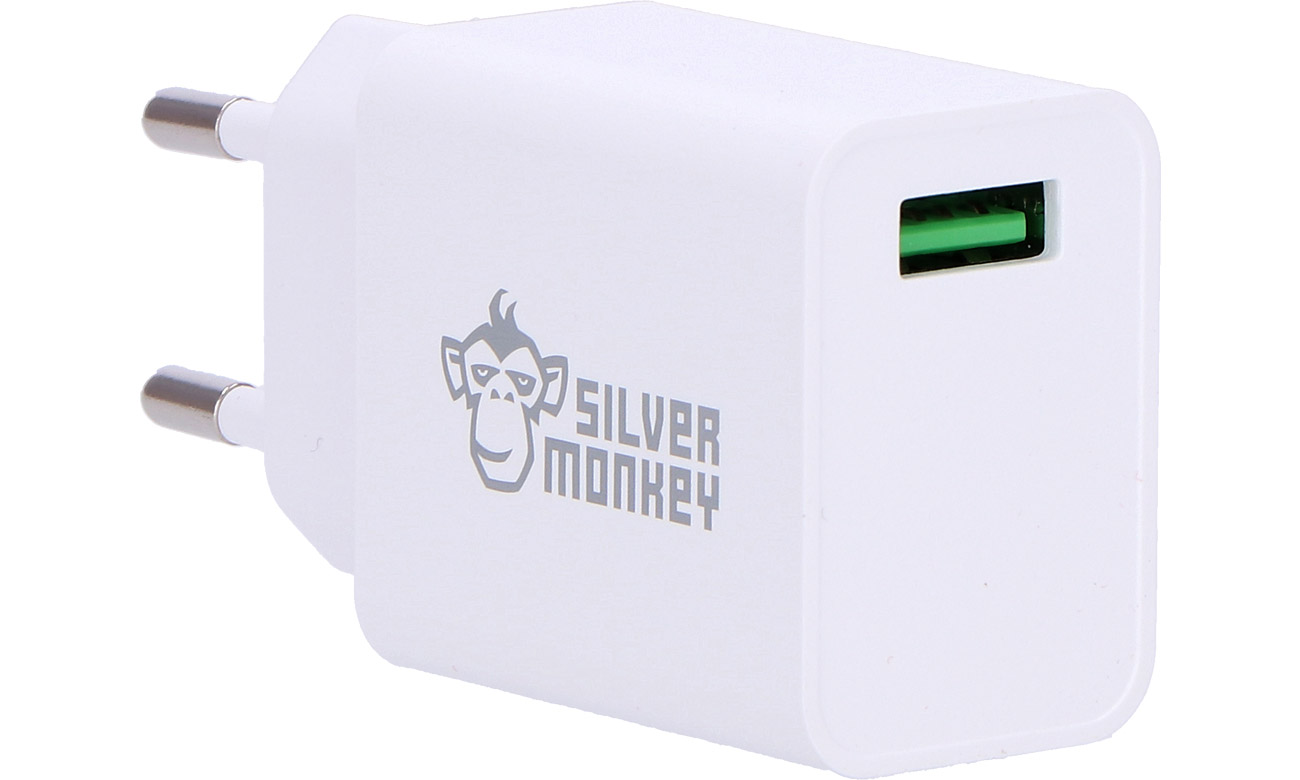 Настінний зарядний пристрій Silver Monkey 18 Вт USB-A
