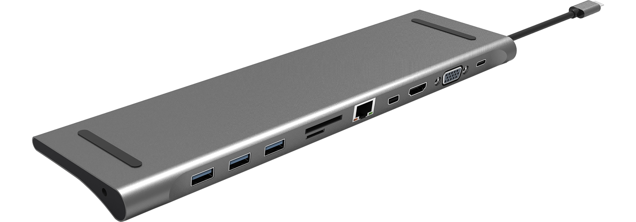 Silver Monkey USB-C - HDMI, USB, RJ-45, mini DP, SD SM-3011DS-C