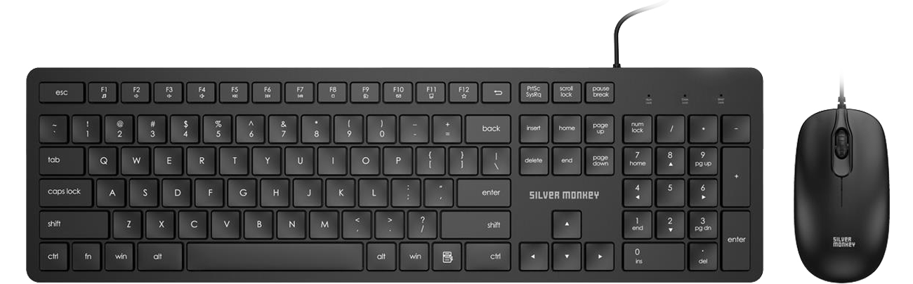 Silver Monkey X S40 Kabelgebundenes Tastatur und Maus set