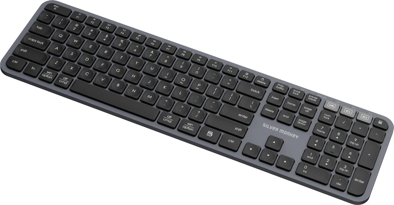 Silver Monkey X K90 Wireless premium business keyboard grau