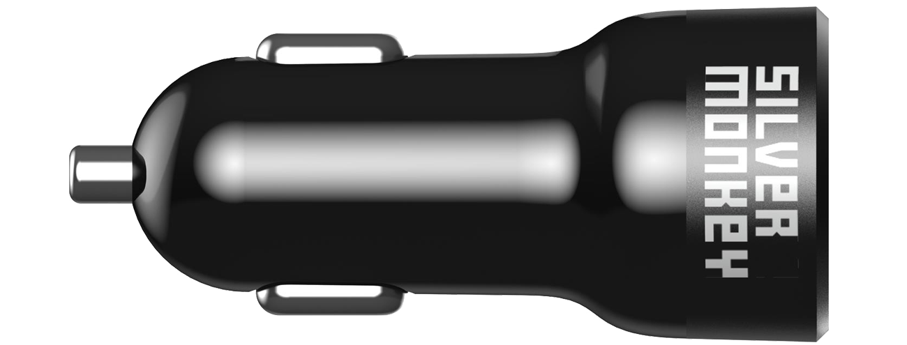 Ładowarka samochodowa 1xUSB C, 1xUSB 45W Silver Monkey