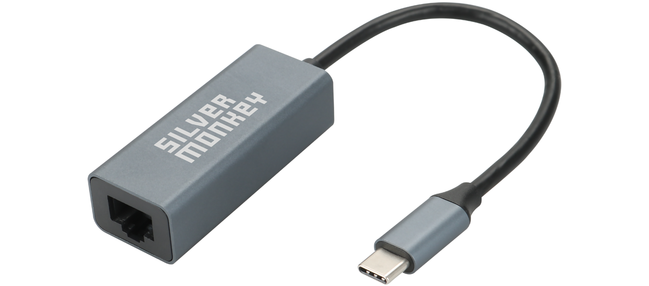 Silver Monkey X USB-C - RJ-45 1000 Mbps Adapter