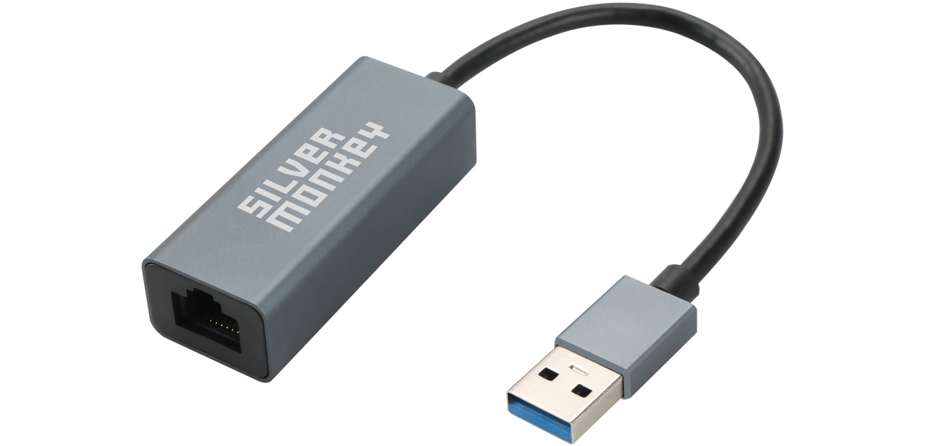 Silver Monkey X USB 3.0 - RJ-45 1000 Mbps Adapter