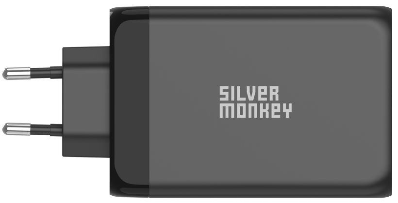 Silver Monkey X GaN-Netzladegerät 130W USB-C PD + USB 3.0 QC B