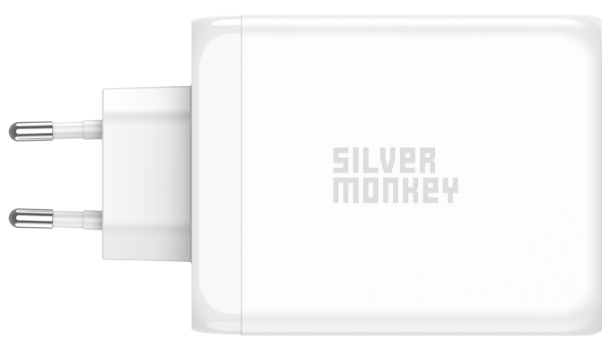 Silver Monkey X GaN-Netzladegerät 200W USB-C PD + USB 3.0 QC W