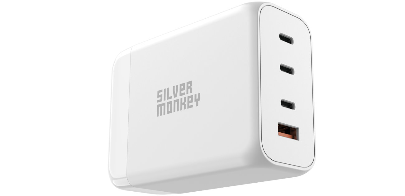 Silver Monkey X GaN 200W USB-C PD + USB 3.0 QC W Ladegerät