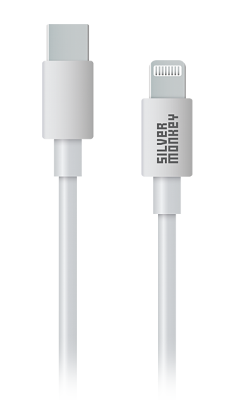 Silver Monkey X USB-C - Lightning Kabel 1m