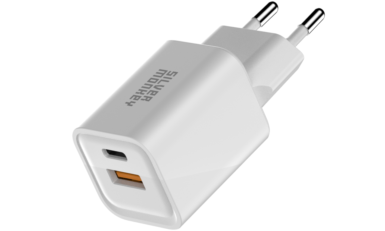 Silver Monkey X GaN 35W USB-C PD, USB-A QC W Netzladegerät