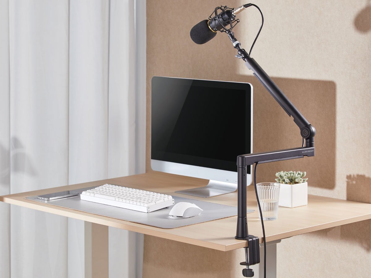 Statyw do mikrofonu Silver Monkey MA-100 - Grafika lifestyle