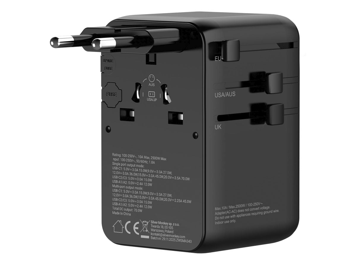 Adapter podróżny Smart Travel 70W PD