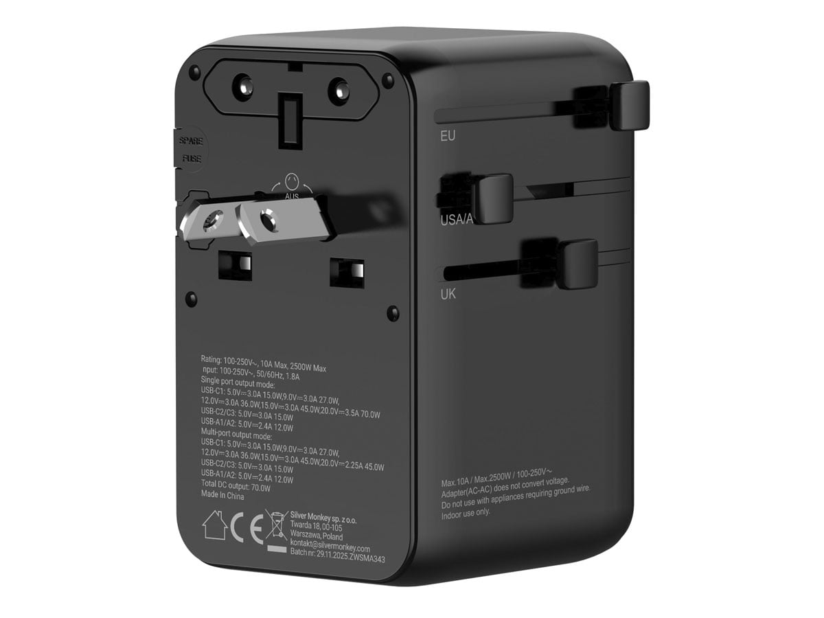 Adapter podróżny Smart Travel 70W PD